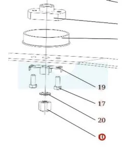 Ecrou Inférieur De Palier De Lame Pour Débroussailleuse Autoportée Roques & Lecoeur (N532150440)